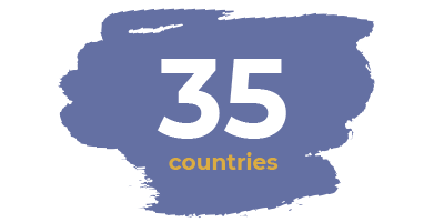 35 countries of missionary work